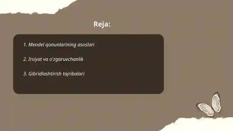 Mendel qonunlari 2