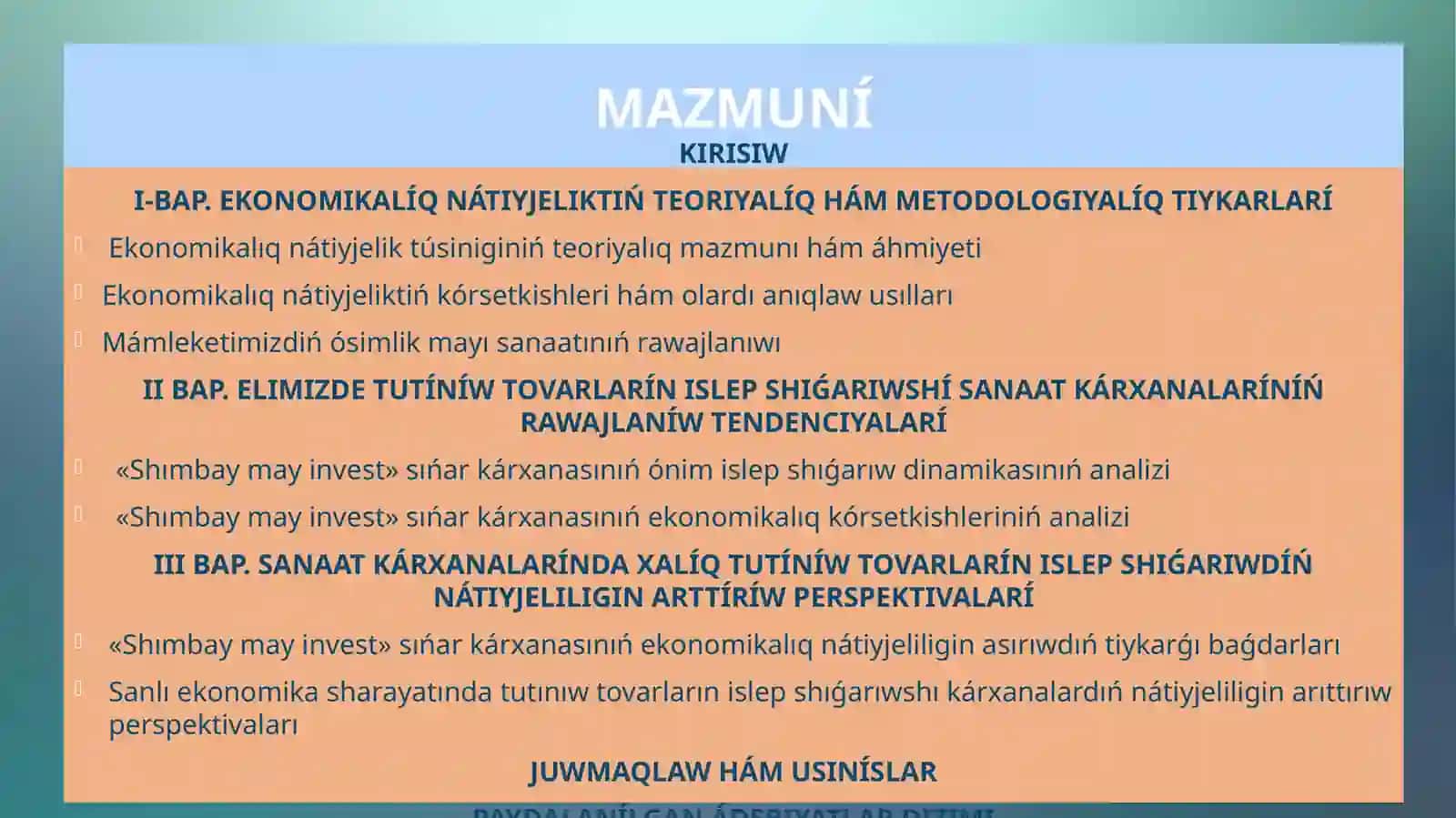 PITKERIW QÁNIGELIK JUMÍSÍ 2