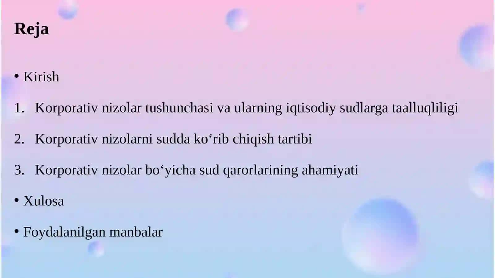 Sudlarda korporativ nizolarni ko‘rib chiqishning o‘ziga xos xususiyatlari 2