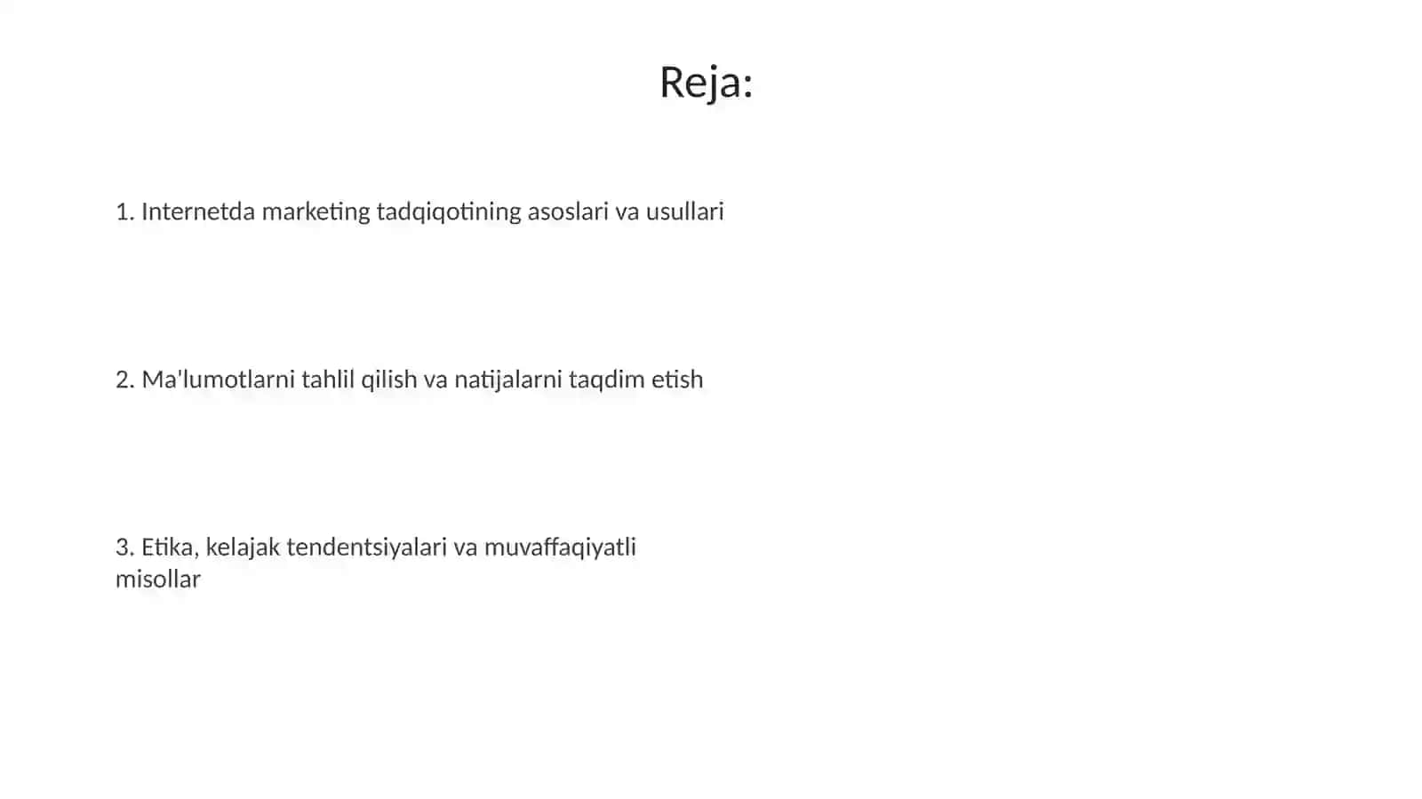 Internet tarmogʻida marketing tadqiqotlarini oʻtkazishni tashkil etish 2