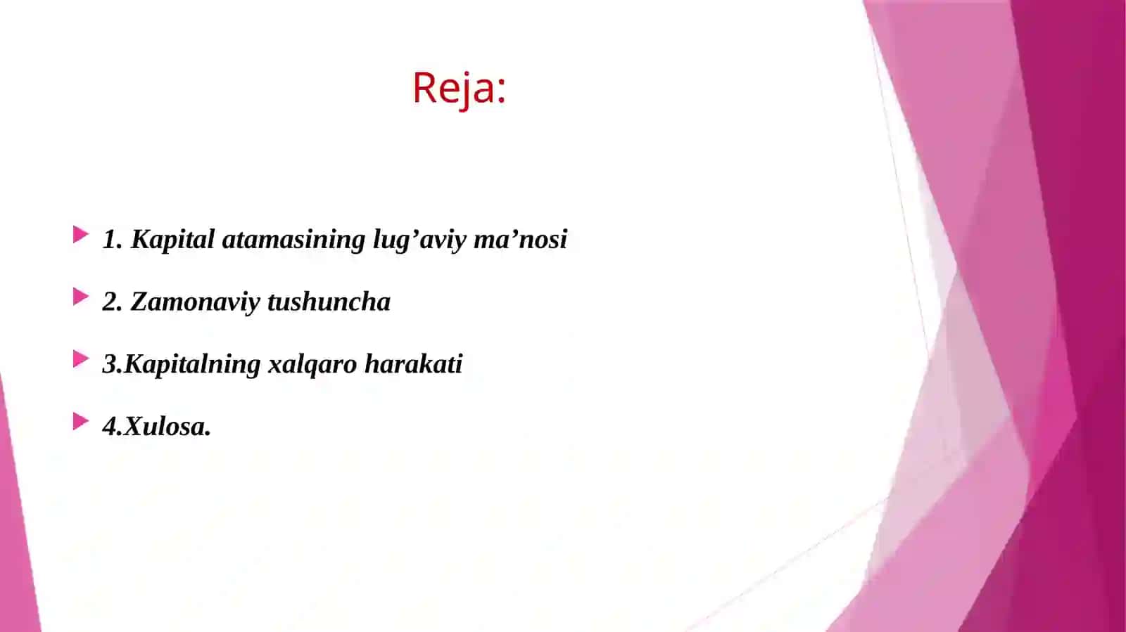 Kapitalning xalqaro harakati va shakllari 2