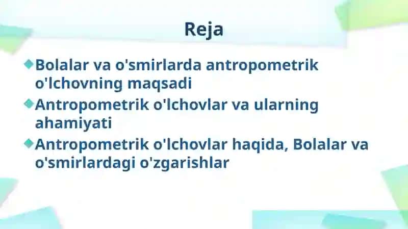 Bolalarvao'smirlardaantropometriko'lchov 2