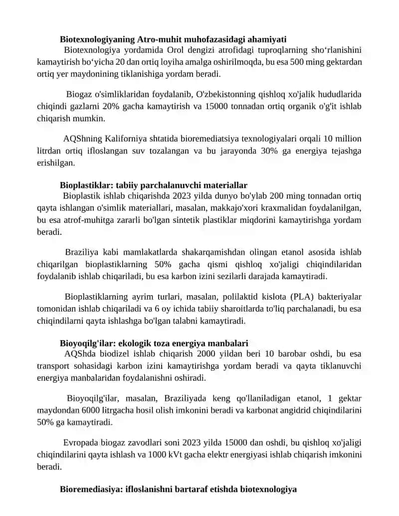Biotexnologiya va qattiq chiqindilarni qayta ishlash 2