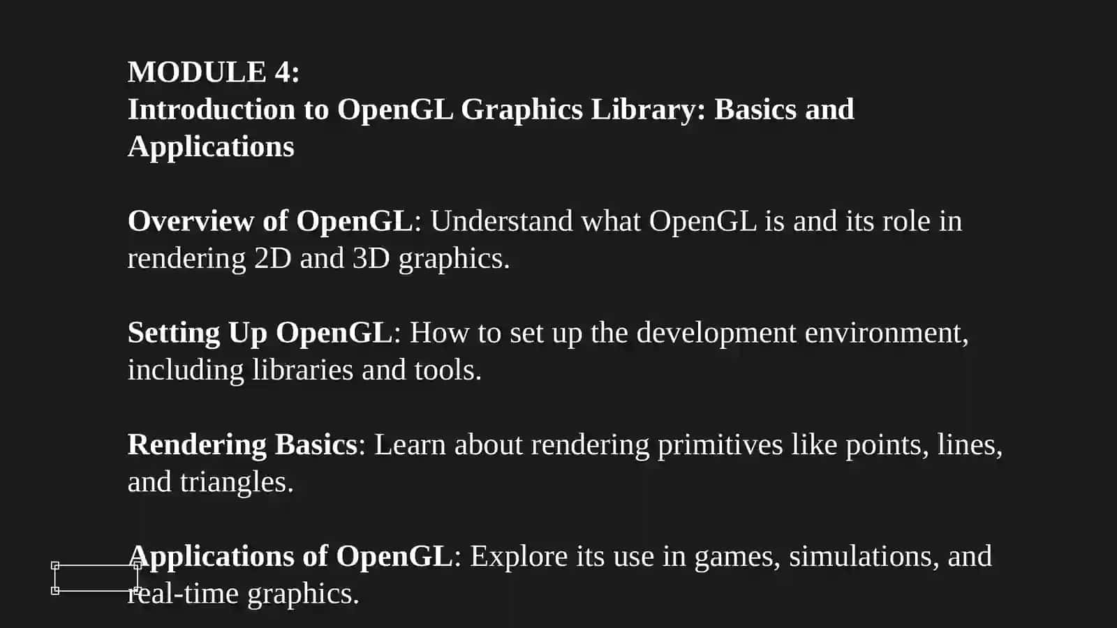 Introduction to OpenGL Graphics Library: Basics and Applications 2