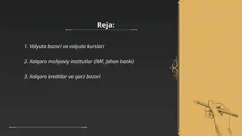 Valyuta bozori va valyuta kurslari 2