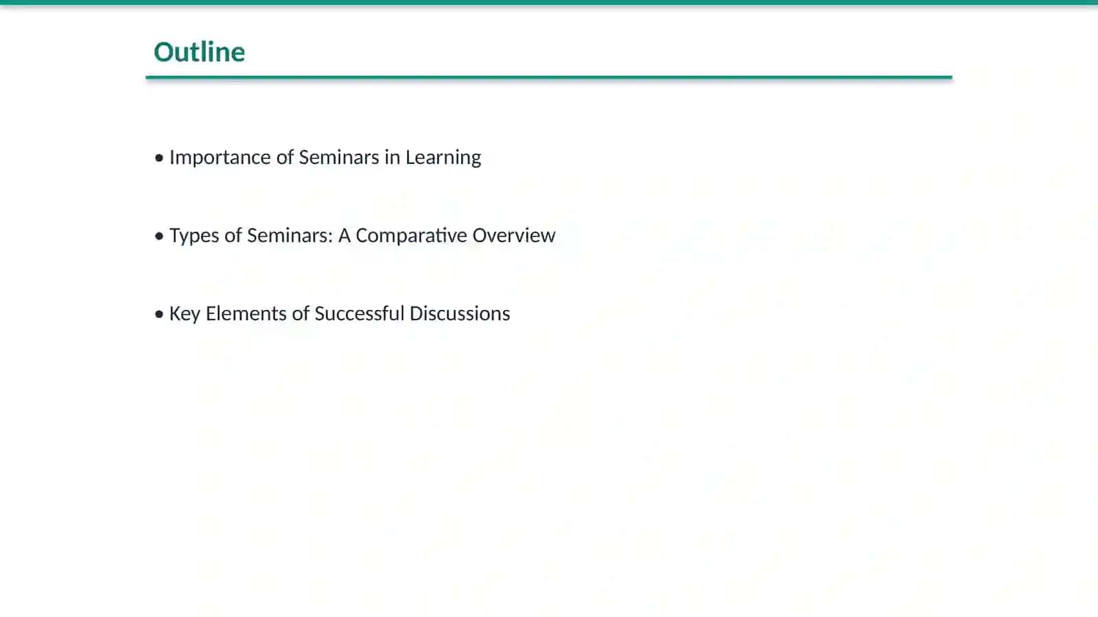 Seminars and discussion 2