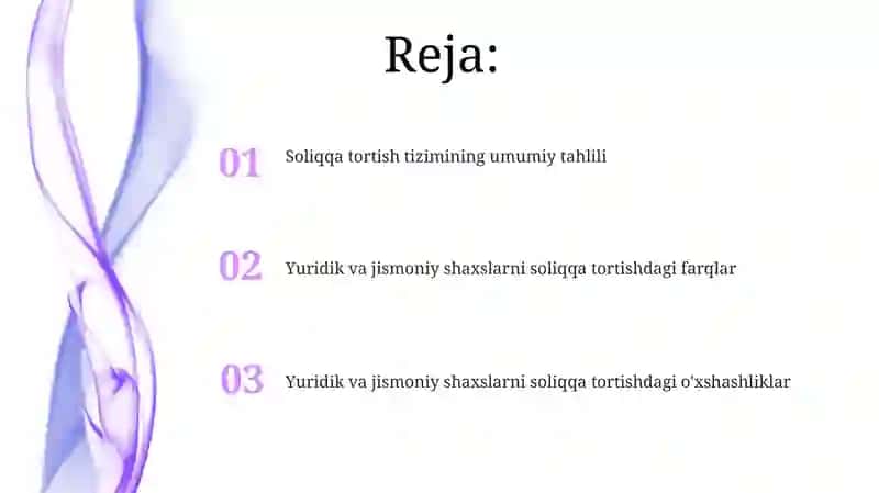Yuridik va jismoniy shaxslarni soliqqa tortishdagi farqlar 2