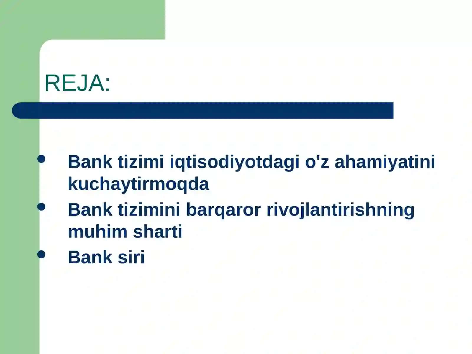 Oʻzbekiston Respublikasining “Bank siri toʻgʻrisida”gi Qonuni 2