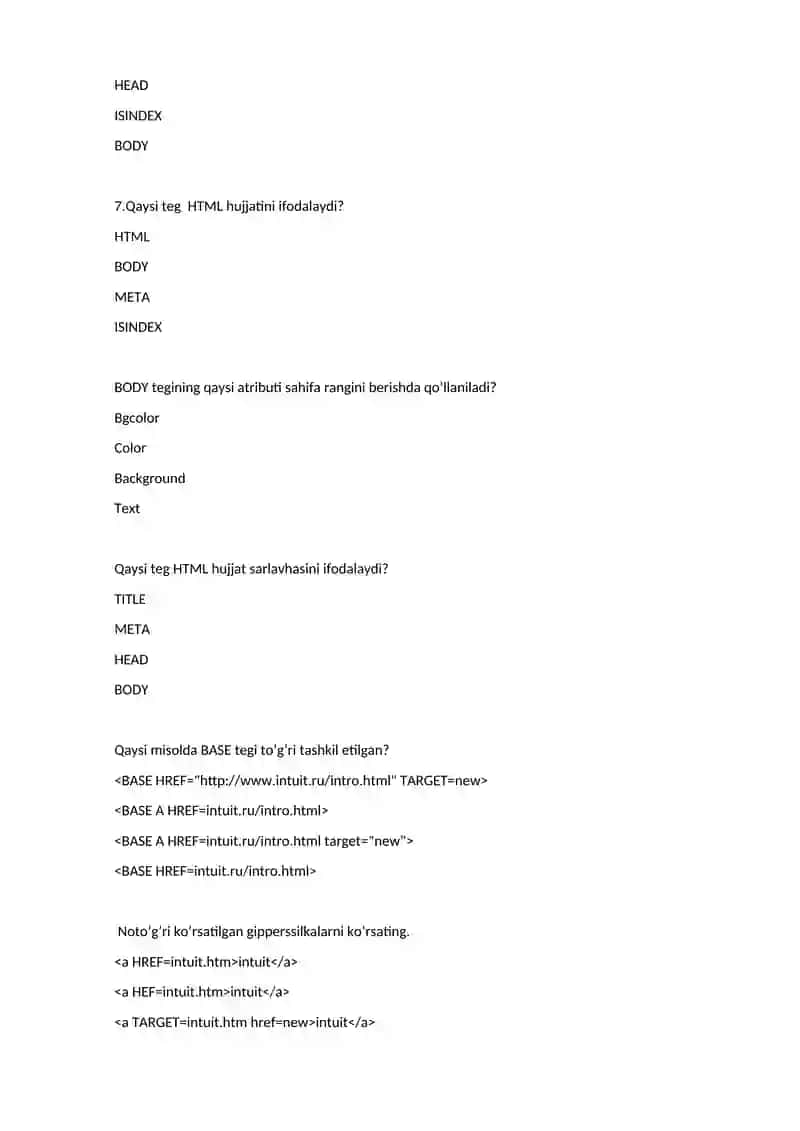 HTML ning konstruksiyasi 2