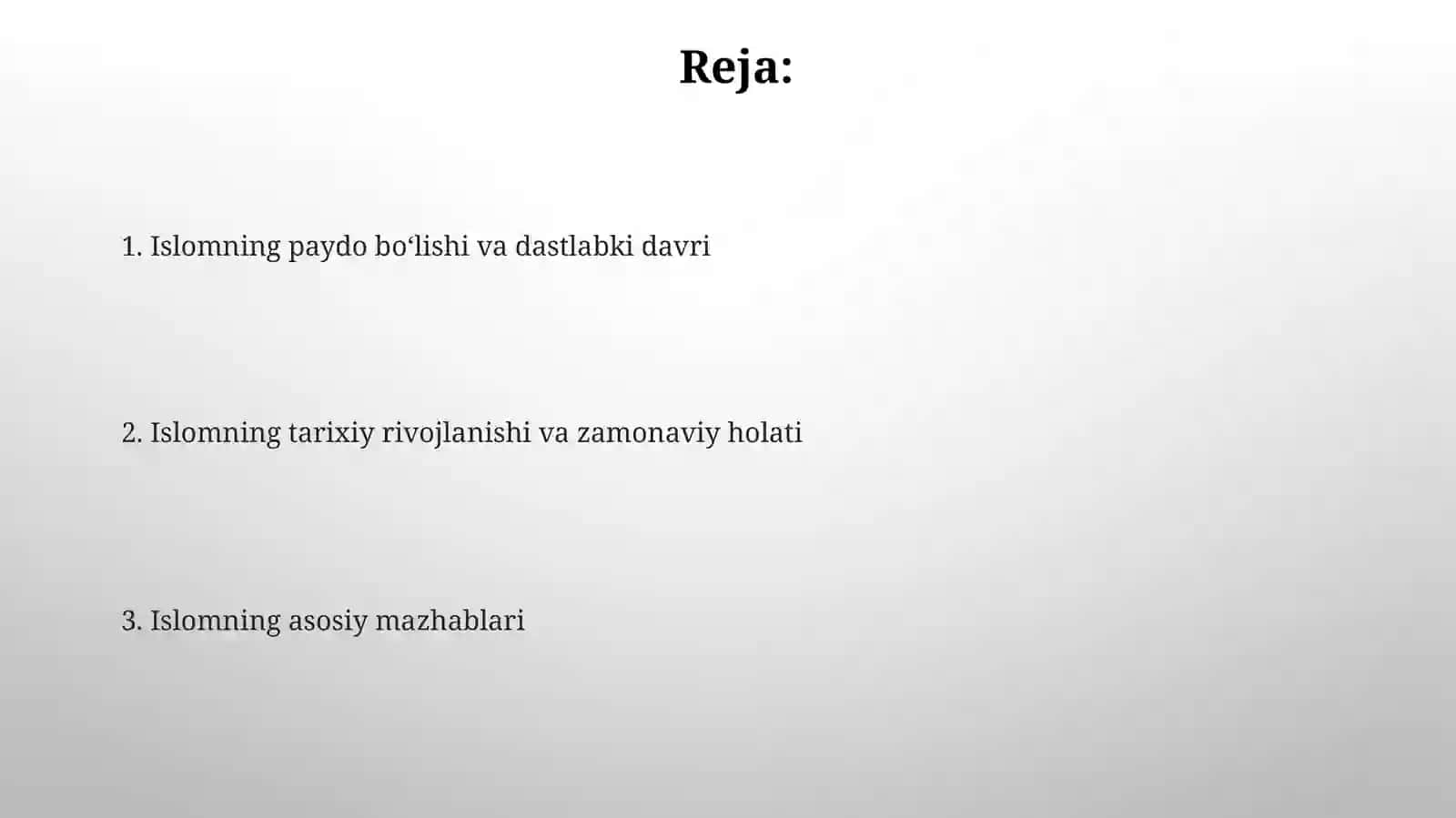 Islomdinitarihivauningasosiyyonalishlari 2