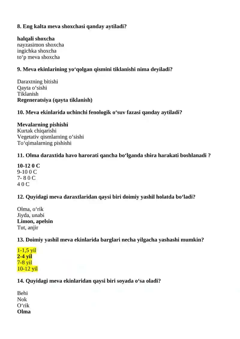 Meva ekinlari 2