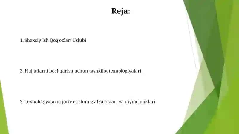 Shaxsiy Ish Qog'ozlari Uslubi 2