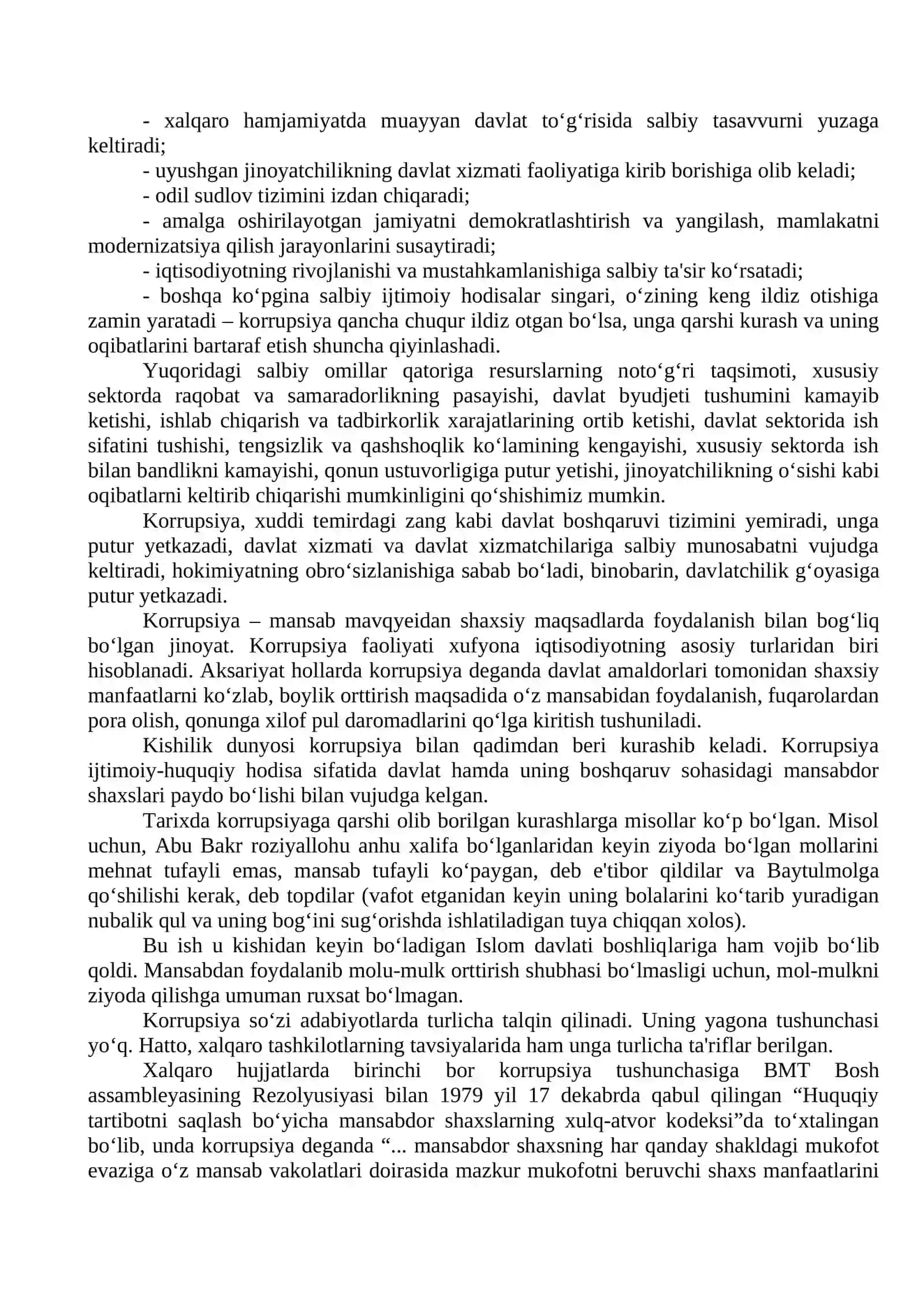 O'zbekistonning korrupsiyaga qarshi kurash siyosati 2