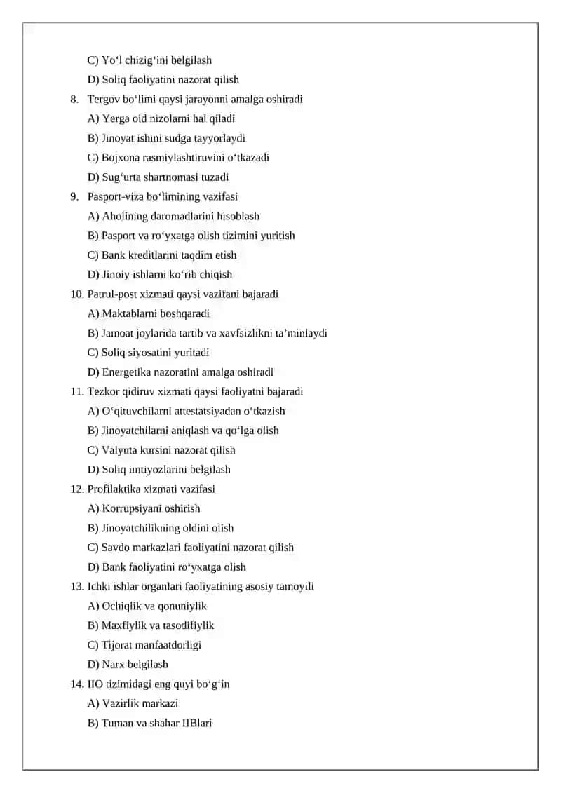 Ichki Ishlar Organlarining Tizimi Va Vazifalari 2