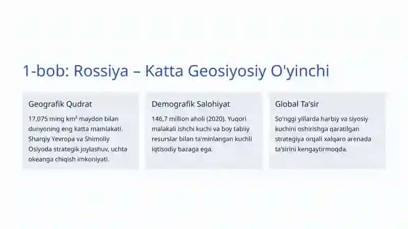 Rossiya bilan Strategik Hamkorlik: Yangi O'zbekistonning Global Yo'li 2