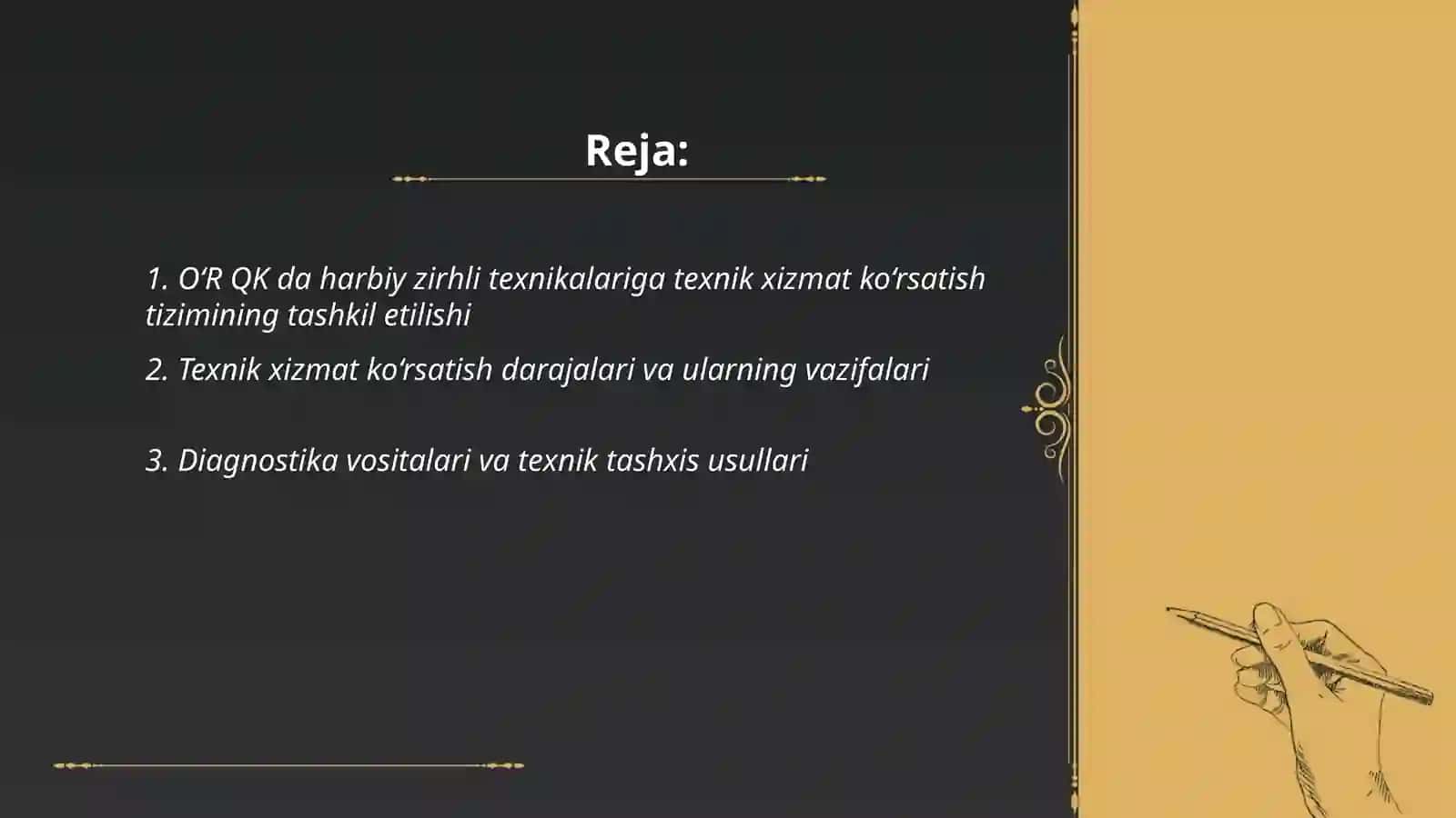 O‘R QK da harbiy zirhli texnikalariga texnik xizmat ko‘rsatish tizimi 2