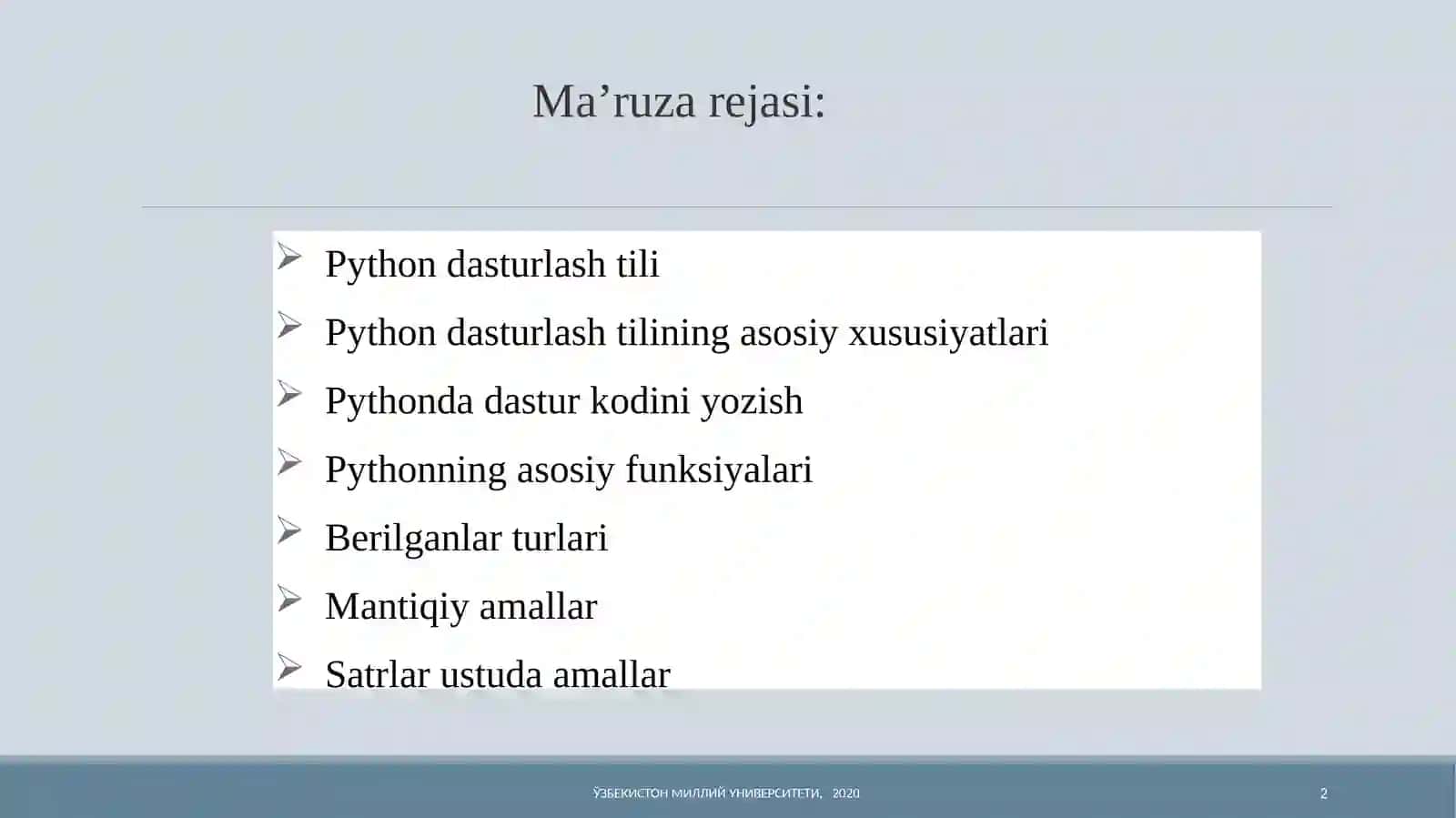 Pythondasturlashtili 2