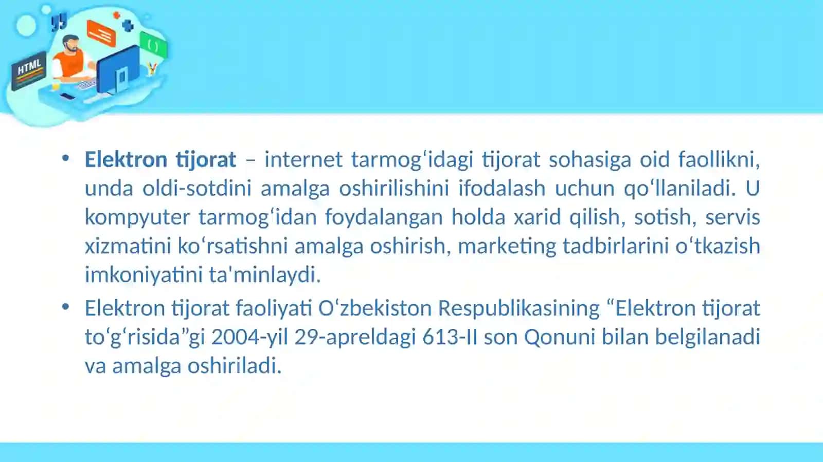 Mobil texnologiyalarda elektron tijorat tizimlaridan foydalanish 2