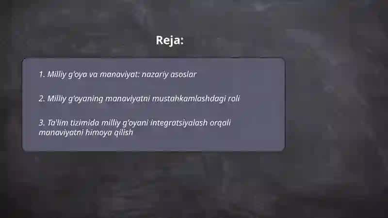 Manaviyatga tahdidning oldini olishda milliy gʻoyaga zarurati 2