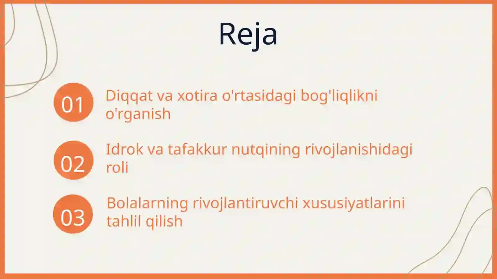 Bolani tekshirish bayonnomasi asosida uning diqqat, xotira, idrok va tafakkur nutqining xususiyatlarini tahlil qilish 2
