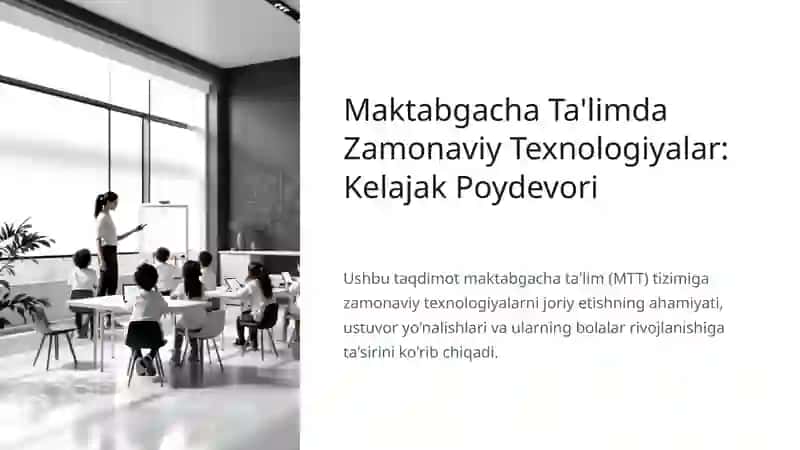 Maktabgacha ta'limda zamonaviy texnalogiyalar 2