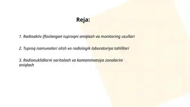 Tuproqning radioktiv ifloslanishiga qarshi kurash choralari 2
