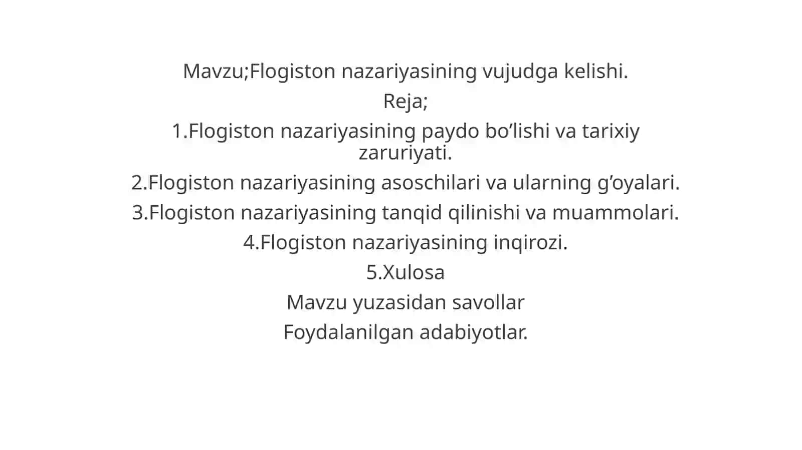 Flogiston nazariyasi 2
