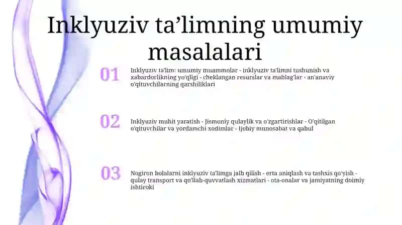 Inklyuziv Ta'limning Umumiy Masalalari 2