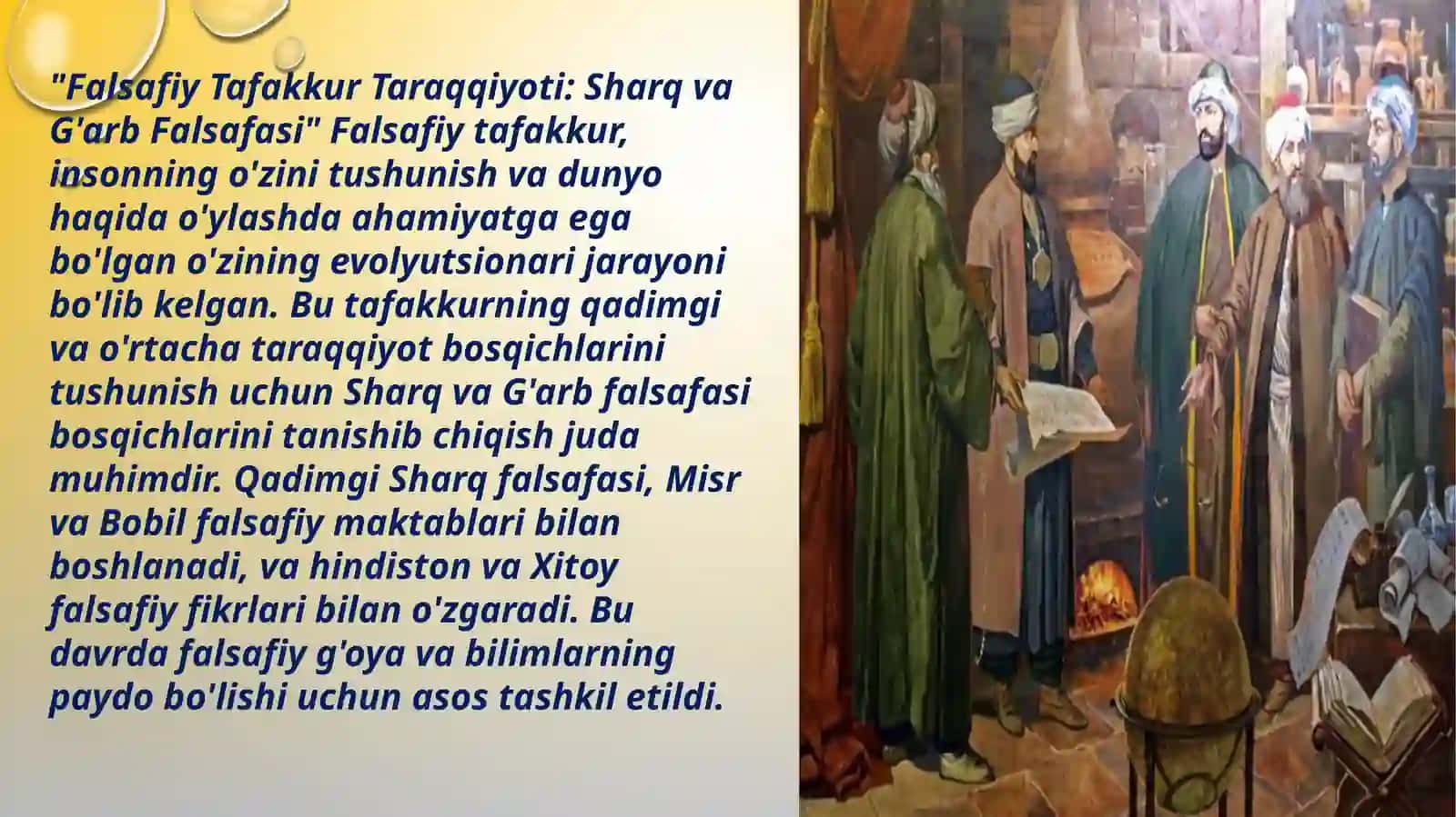 Falsafiy Tafakkur Taraqqiyoti: Sharq va G'arb Falsafasi 2