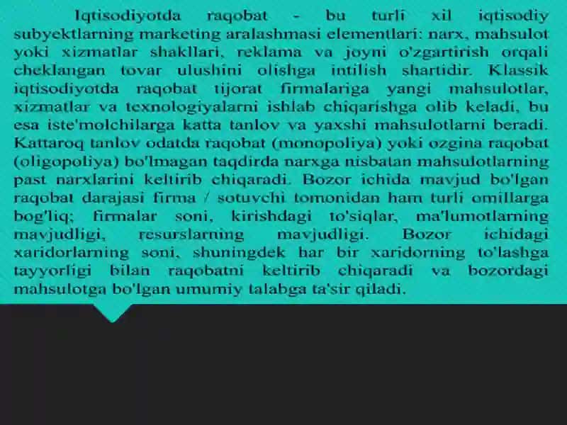 Raqobat va monopoliya 2