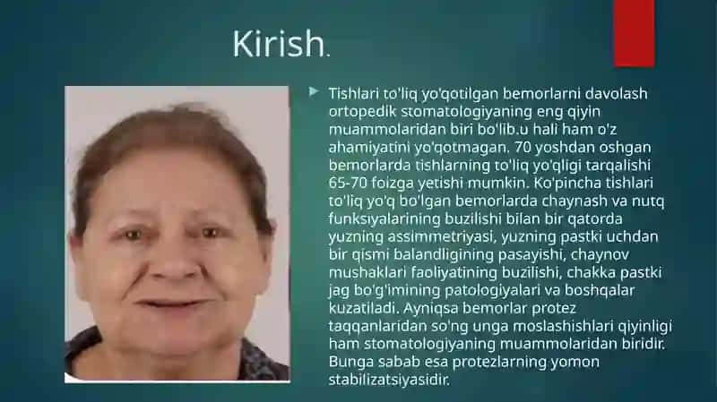 Tishsiz bemorlarda ortodontik davolash 2