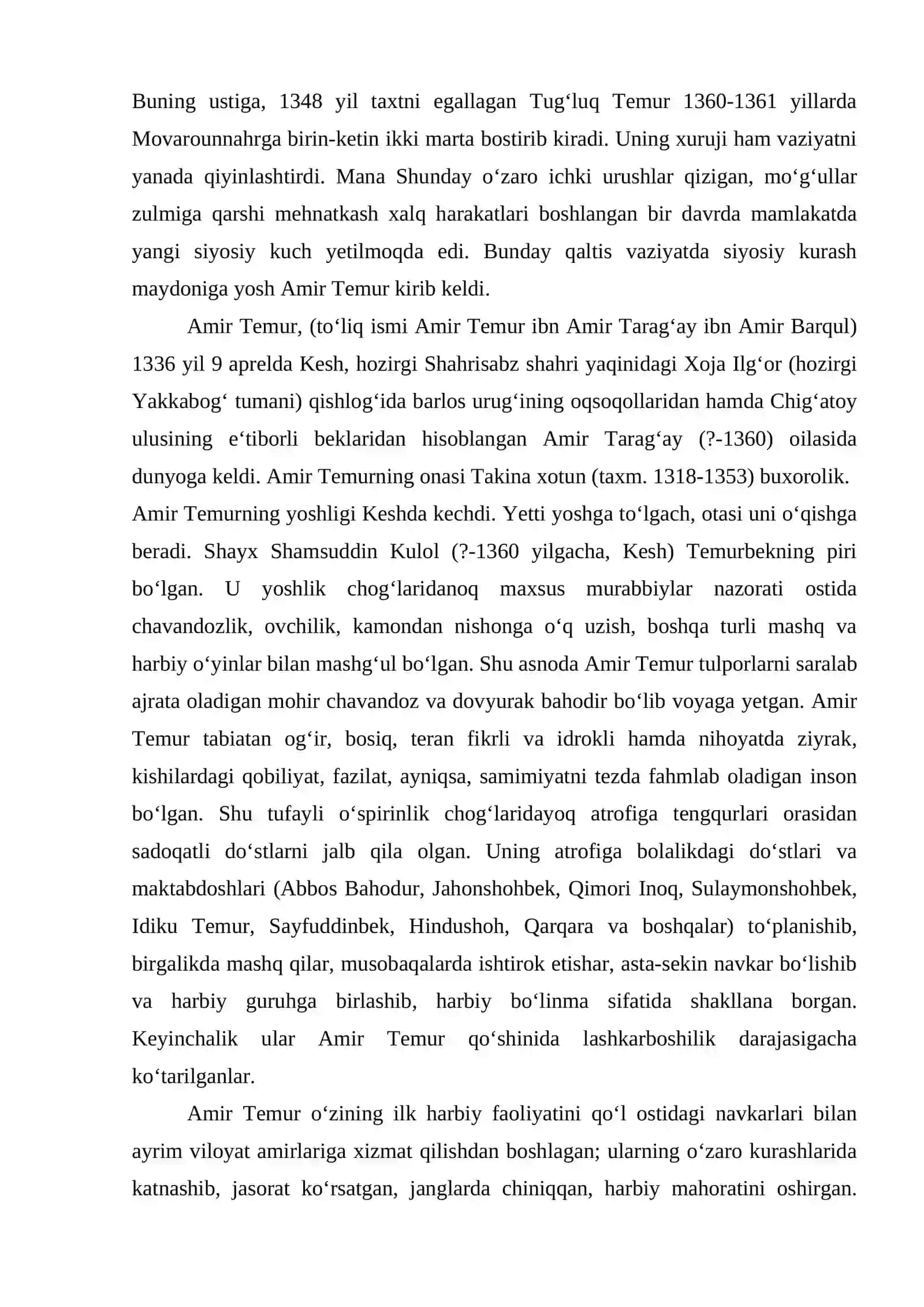 AMIR TEMUR VA TEMURIYLAR DAVRIDA IJTIMOIY-SIYOSIY MADANIY HAYOT 2