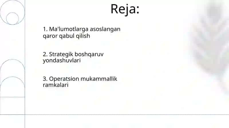 Zamonaviy boshqaruv strategiyasi 2