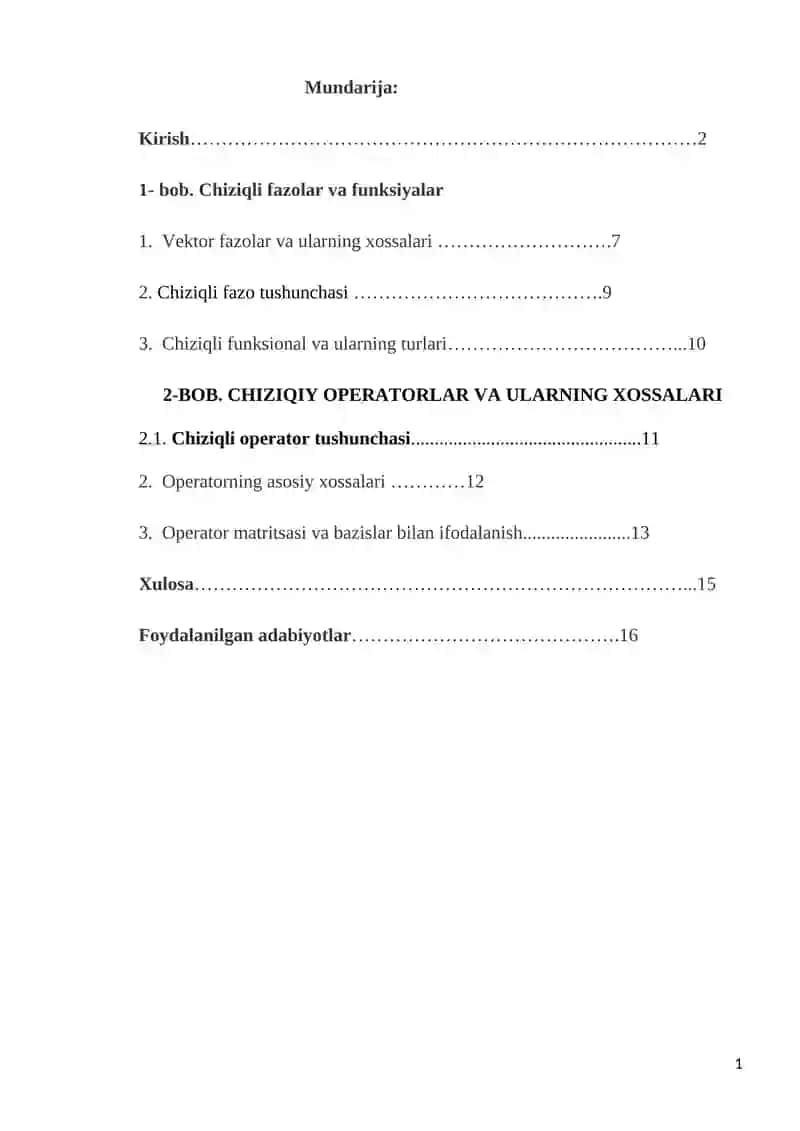 Chiziqli operatorlar 2