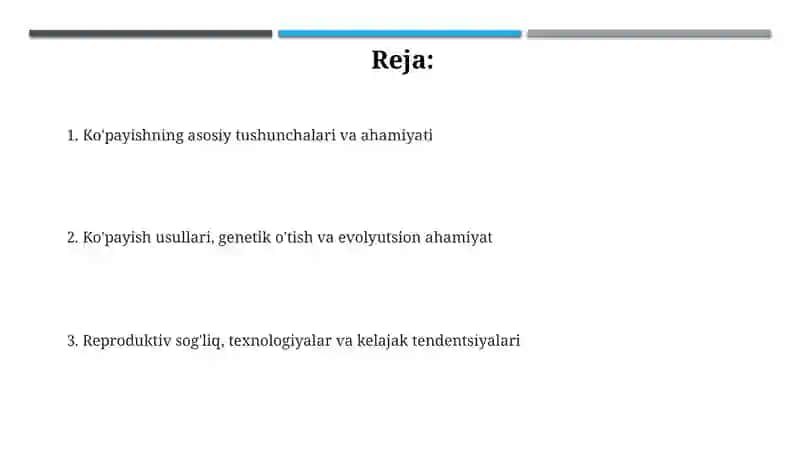 Reproduksiyaning ta'rifi va ahamiyati 2
