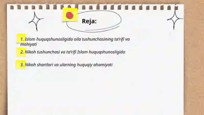 Islom huquqshunosligida oila nikoh taloq idda zihor tushunchalarini taʼriflash 2