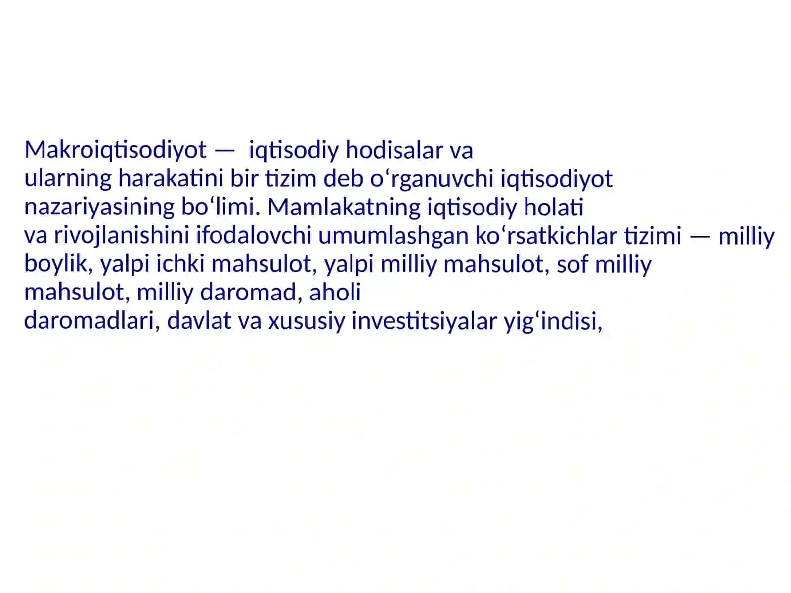 Makroiqtisodiyot va Mikroiqtisodiyot 2