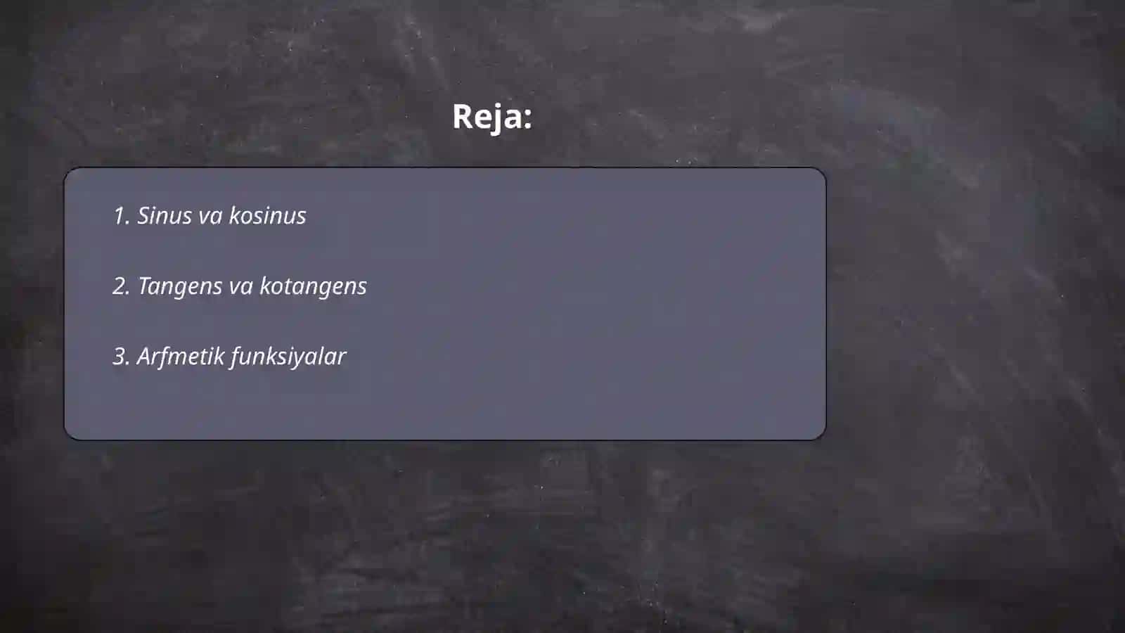 Sinus va kosinus 2