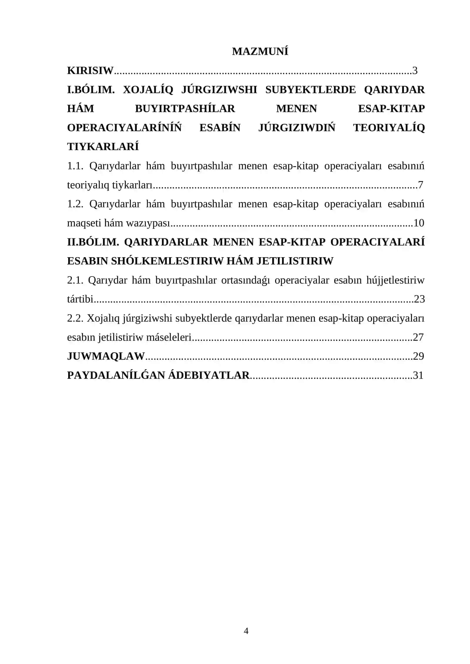 Xojalıq júrgizish subyektlarida qayırdar hám buyırtpalar aylanıslarınıń esabı 2