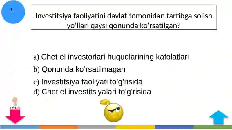 Investitsiya Faoliyatini Davlat Tomonidan Tartibga Solish Yo’llari 2