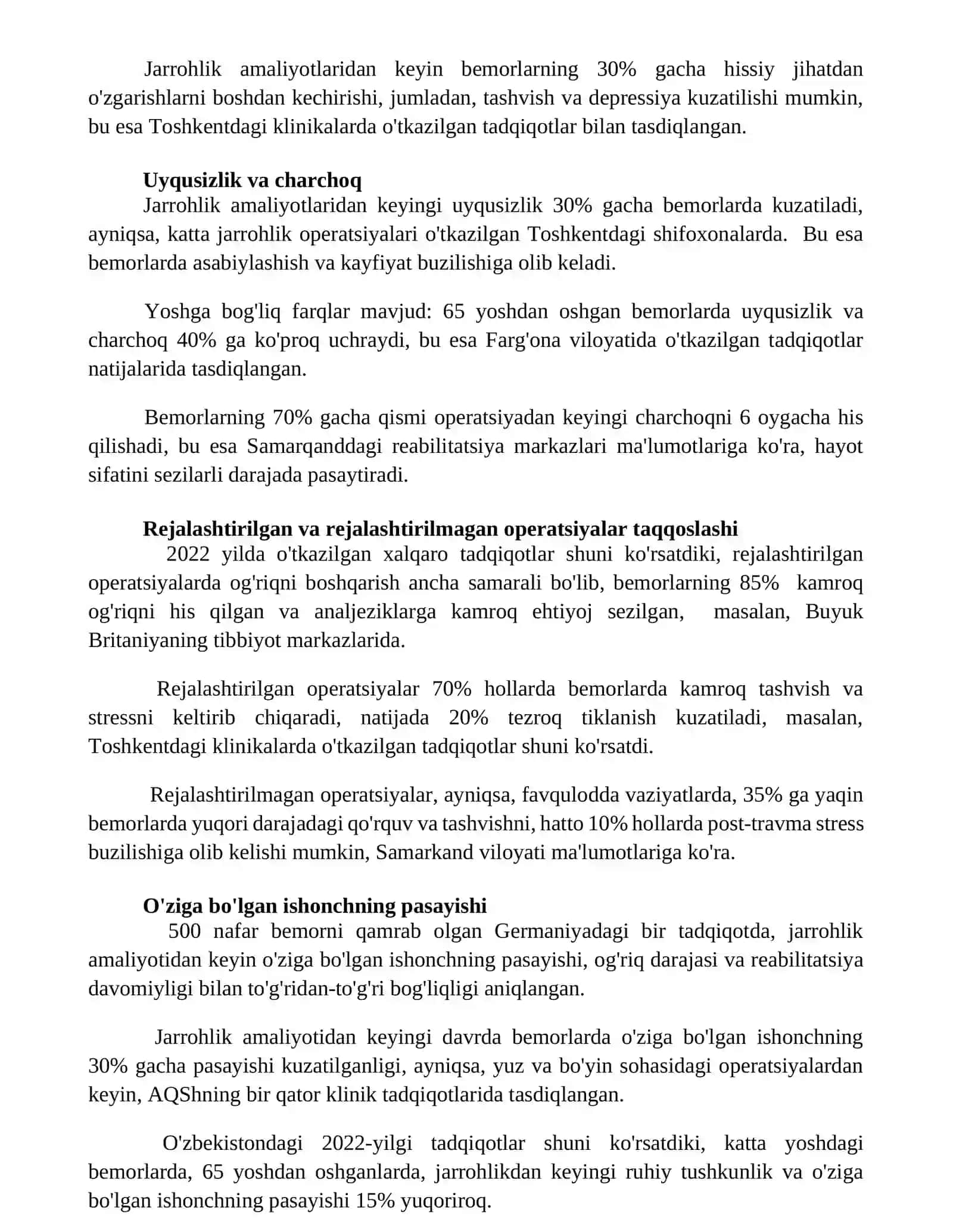 Jarrohlik operatsiyalari va ularning bemor ruhiyatiga taʼsiri 2