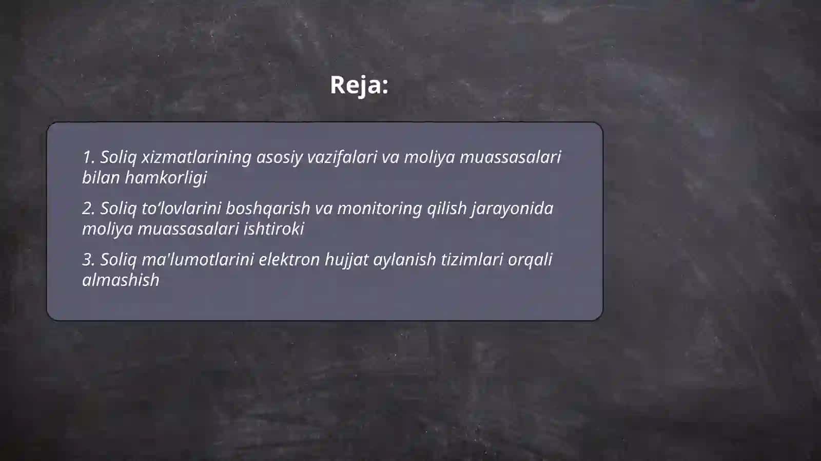 Soliq xizmat organlarini moliya muassasalari bilan oʻzaro munosabatlari 2