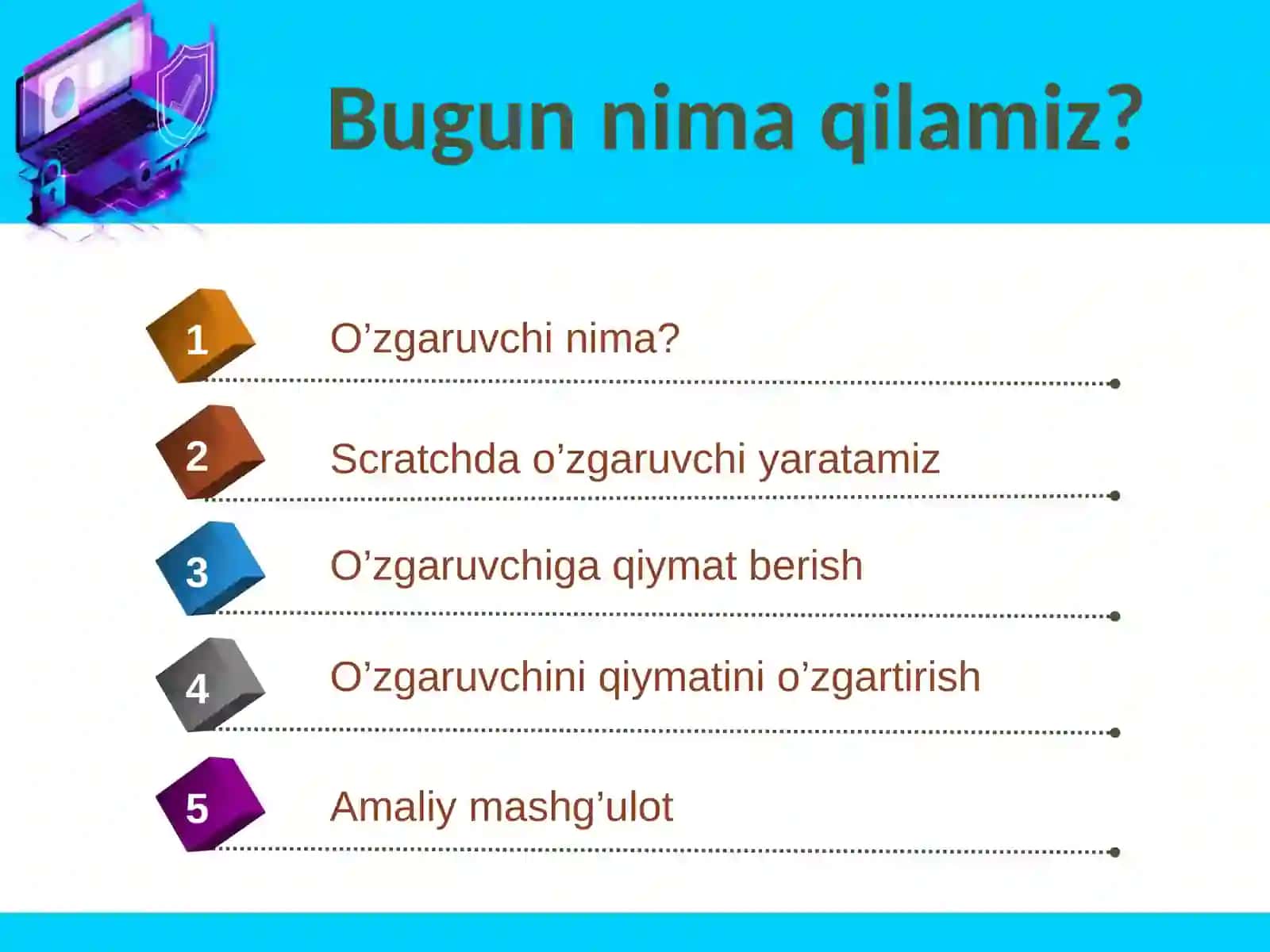 O’zgaruvchilar va uylarni boshqarish 2
