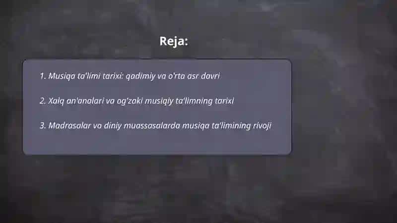 Musiqa talim tarixi 2