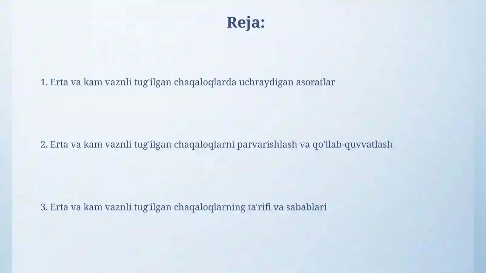 Muddatiga yetib va chala tugʻilgan chaqaloqlar 2