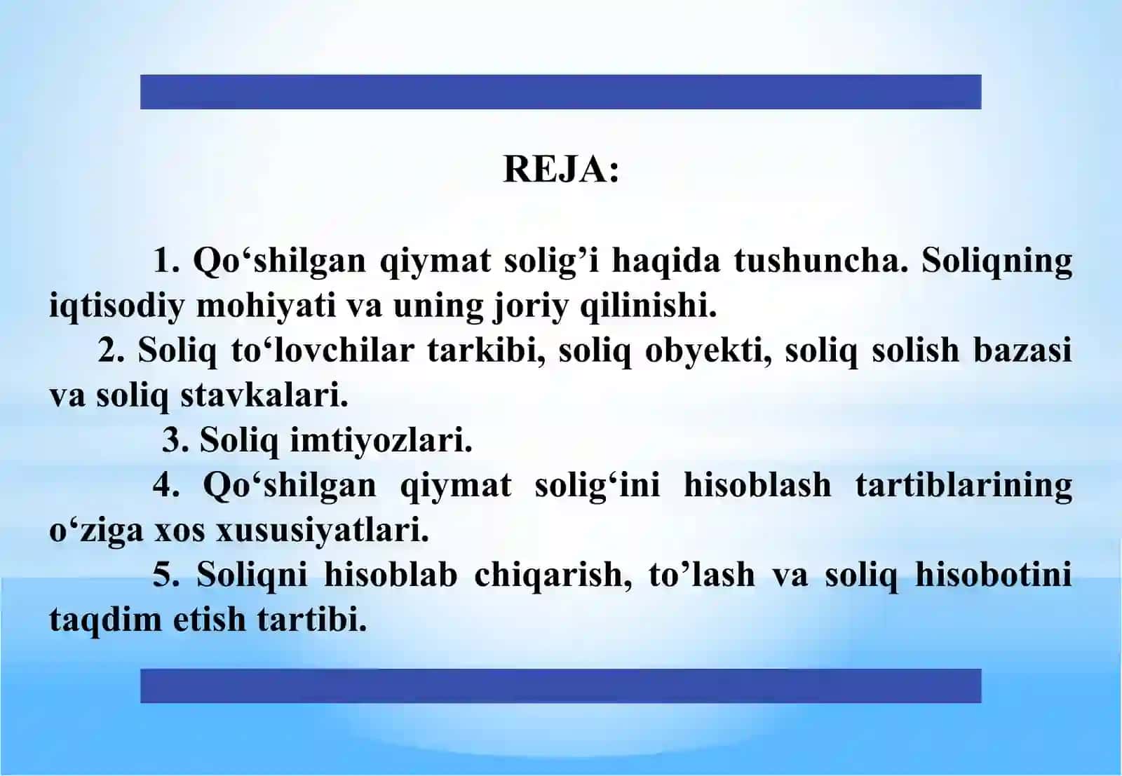 Qo‘shilgan qiymat solig‘i, QQS , Soliq, Qo‘shilgan qiymat solig’i haqida tushuncha. Soliqning iqtiso 2