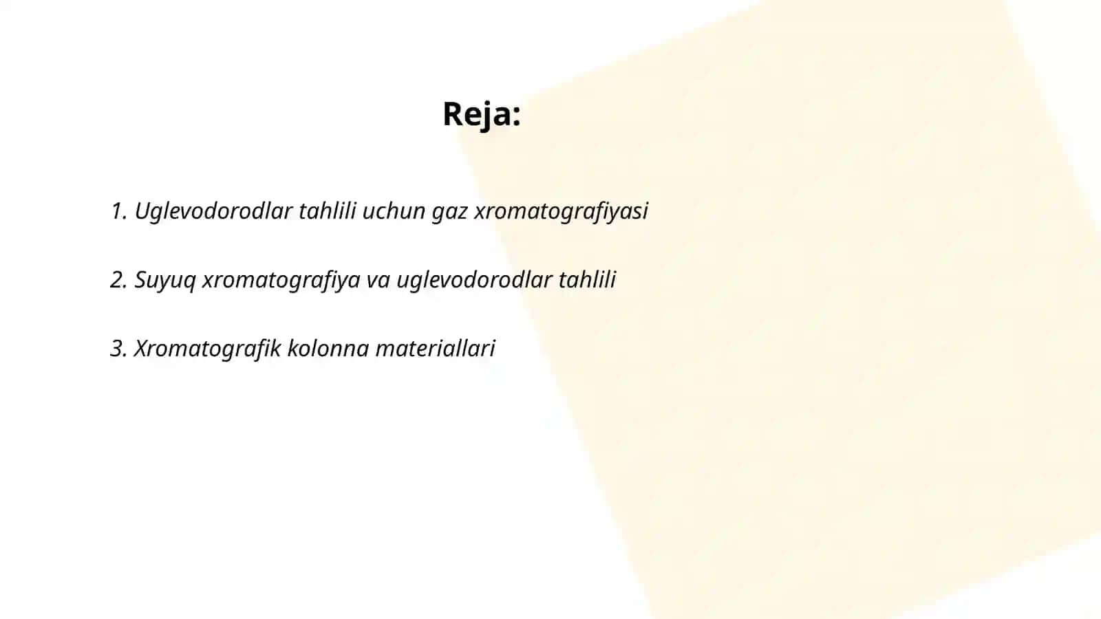 Uglevodorodlarning tahlilida xromotografiya usullarining qoʻllanilishi 2