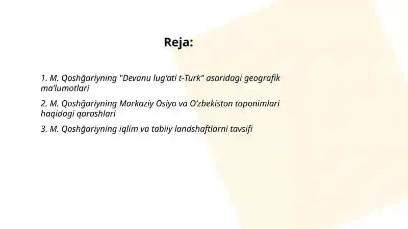 M. Qoshğariyning geografik qarashlari 2