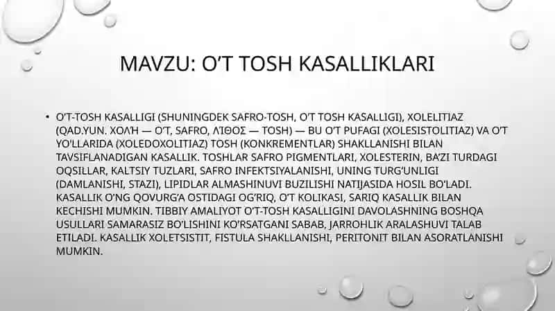 O’t-toshkasalliklari 2