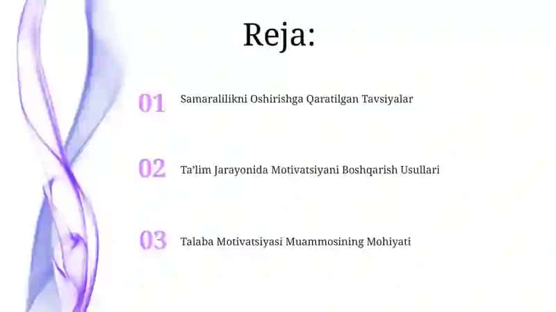 Samaralilikni Oshirishga Qaratilgan Tavsiyalar 2